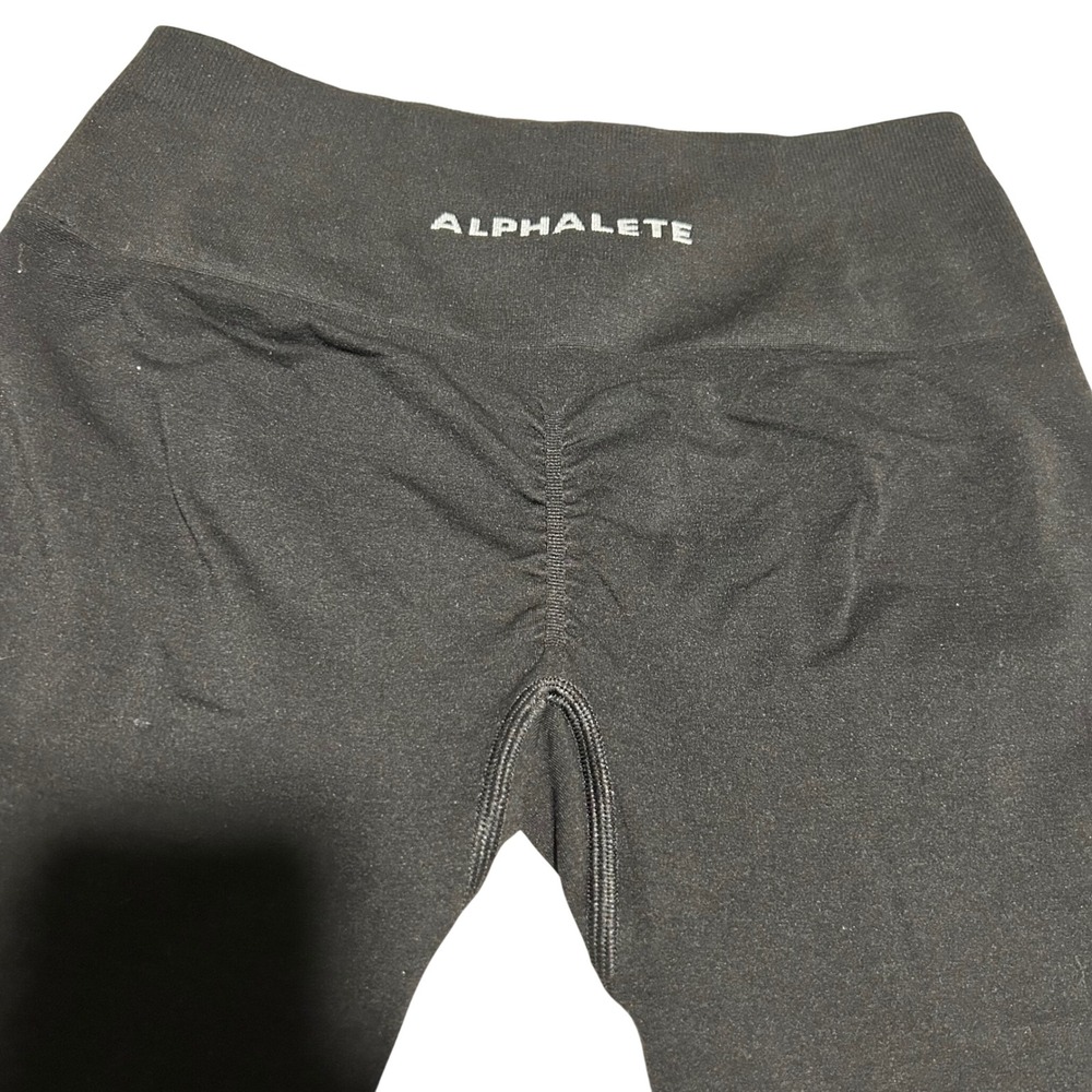 Alphalete Leggings Womens Medium 24" Black Scrunch Butt Seamless Activewear